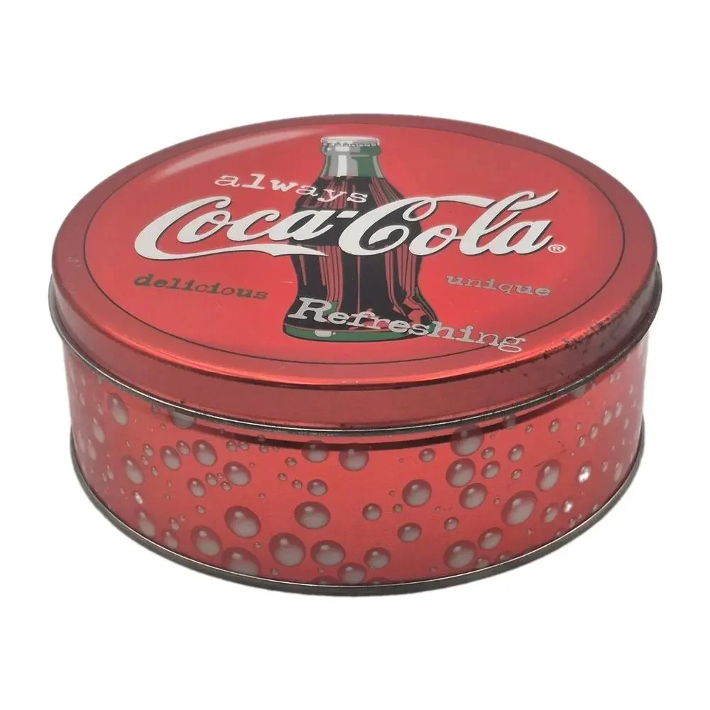 Always Coca-Cola Round Red Tin with Lid 6.5x2.5